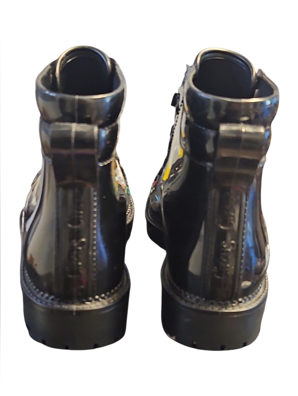 Circus by Sam Edelman Black Patent Lace-Up Boots Size 8 - Picture 9 of 9